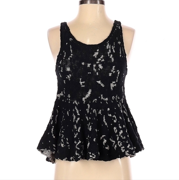 Free people side by side flared peplum knit tank top.size xs - Picture 1 of 3